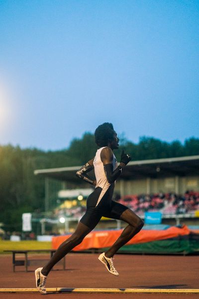 Mohamed Mohumed (LG Olympia Dortmund) ueber 1500m am 28.05.2022 waehrend der World Athletics Continental Tour IFAM Oordegem in Oordegem